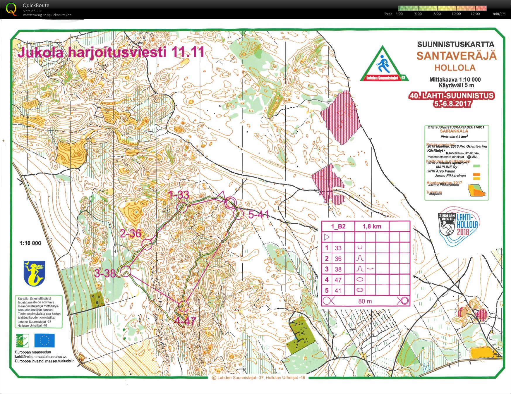 Jukola camp 2018 (11/11/2017)