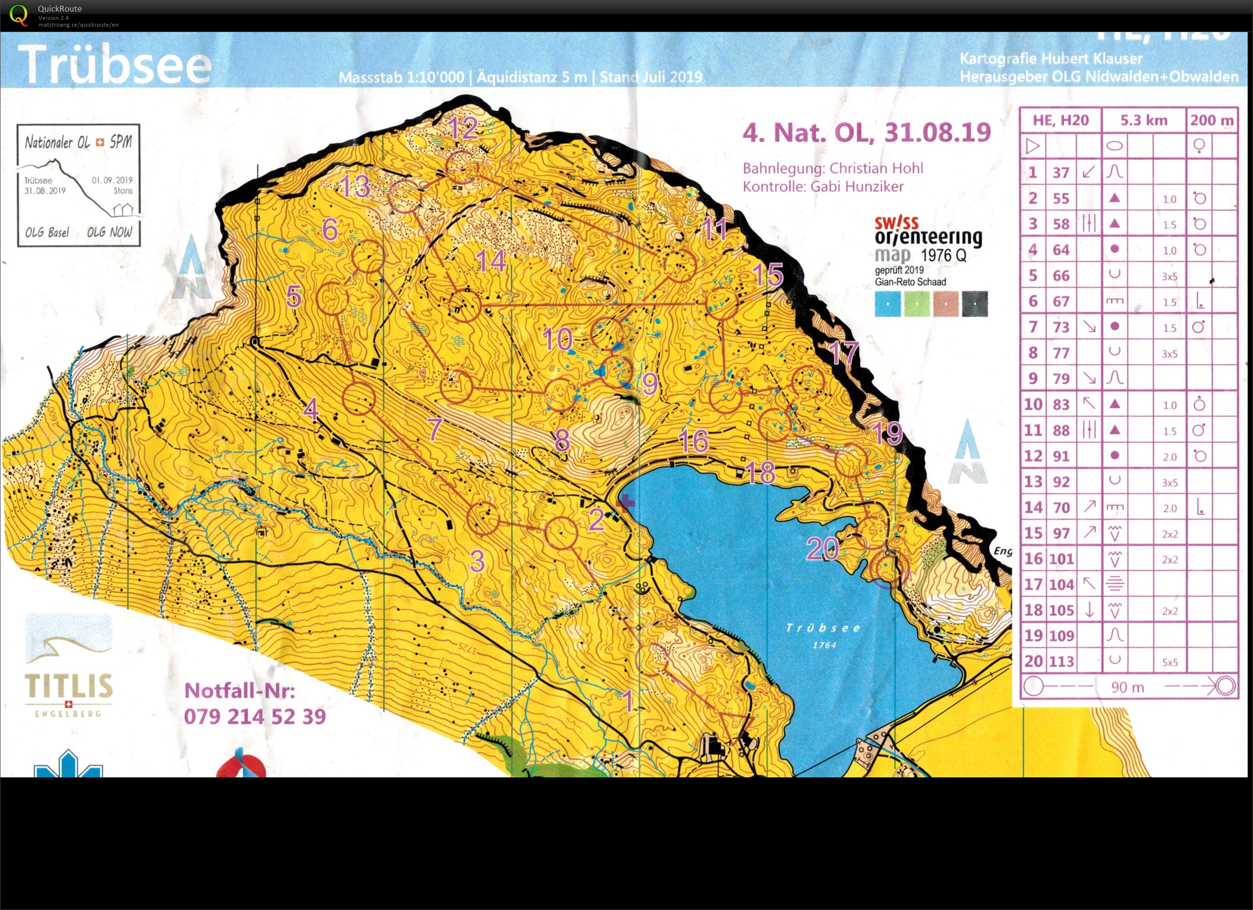 4. Nationaler OL (Mitteldistanz) (31/08/2019)