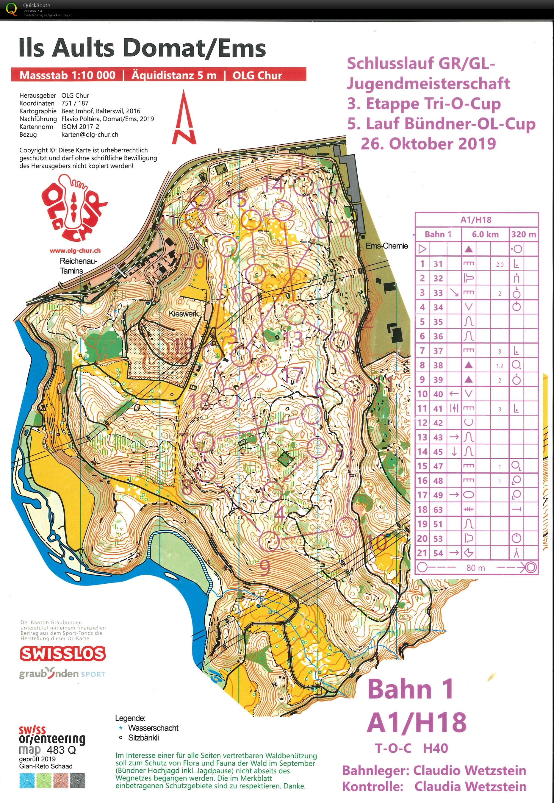 5. Lauf Bündner OL Cup (26/10/2019)