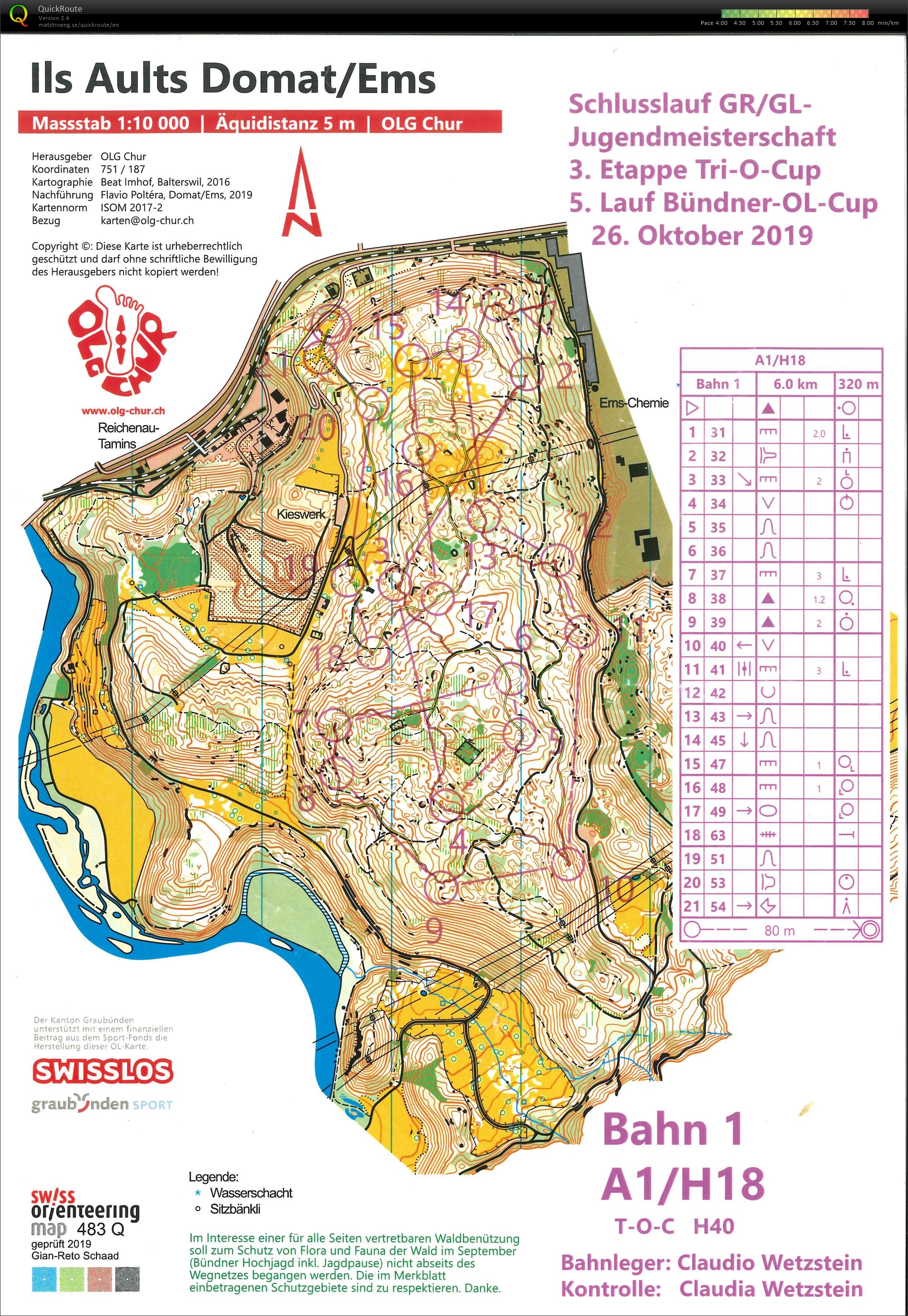 5. Lauf Bündner OL Cup (26/10/2019)