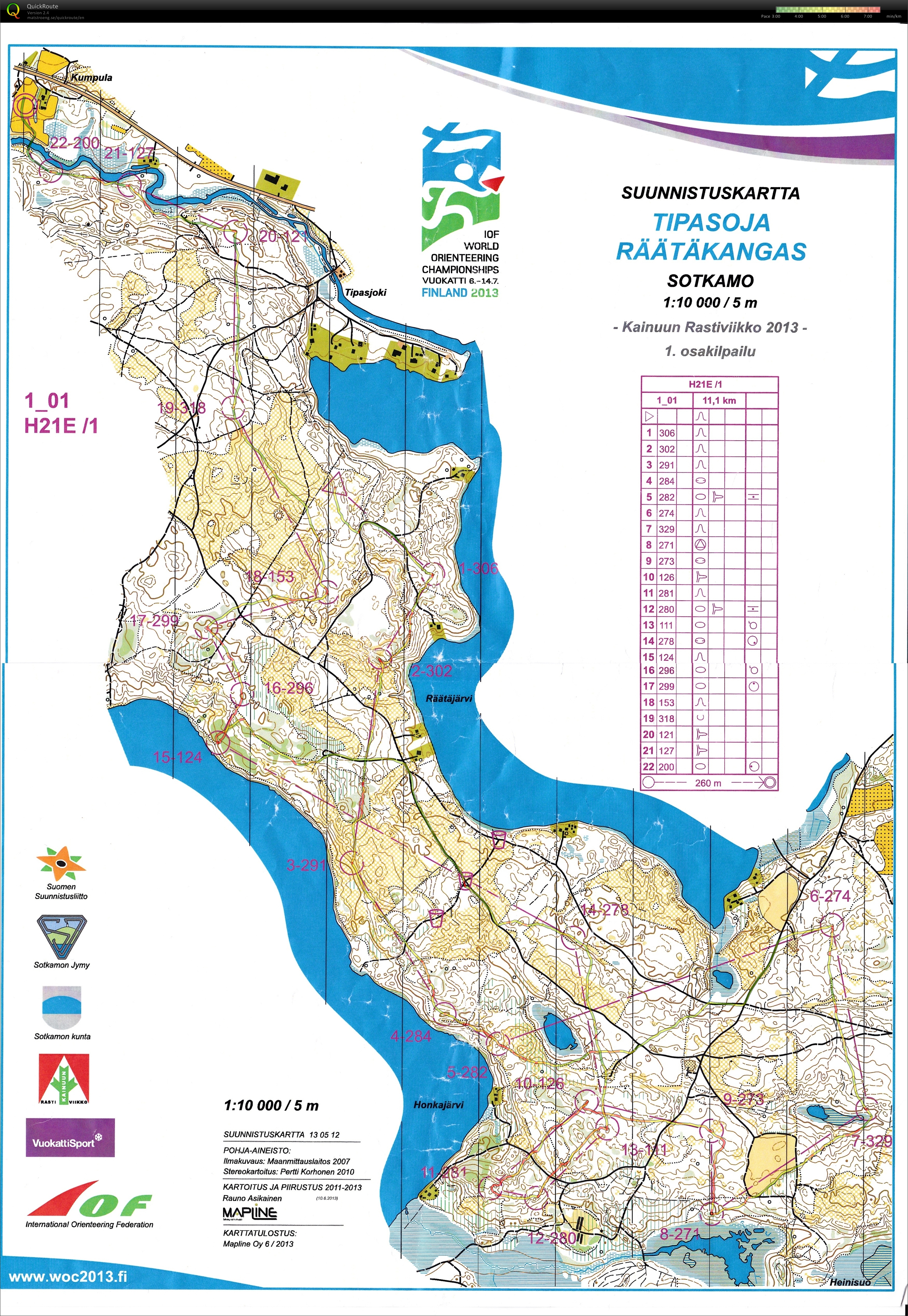 Kainuu Orienteering Week Day 1 (07/07/2013)