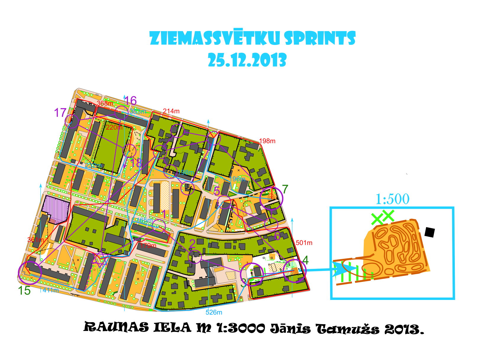 Ziemassvetku sprints - Celu varianti (25/12/2013)